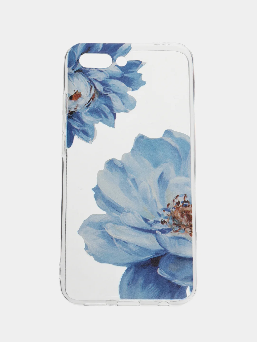 Лазурный силиконовый чехол на Honor 10 / Хонор 10 прозрачный, с рисунком, защита камеры