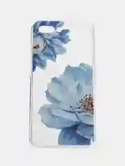 Лазурный силиконовый чехол на Honor 10 / Хонор 10 прозрачный, с рисунком, защита камеры