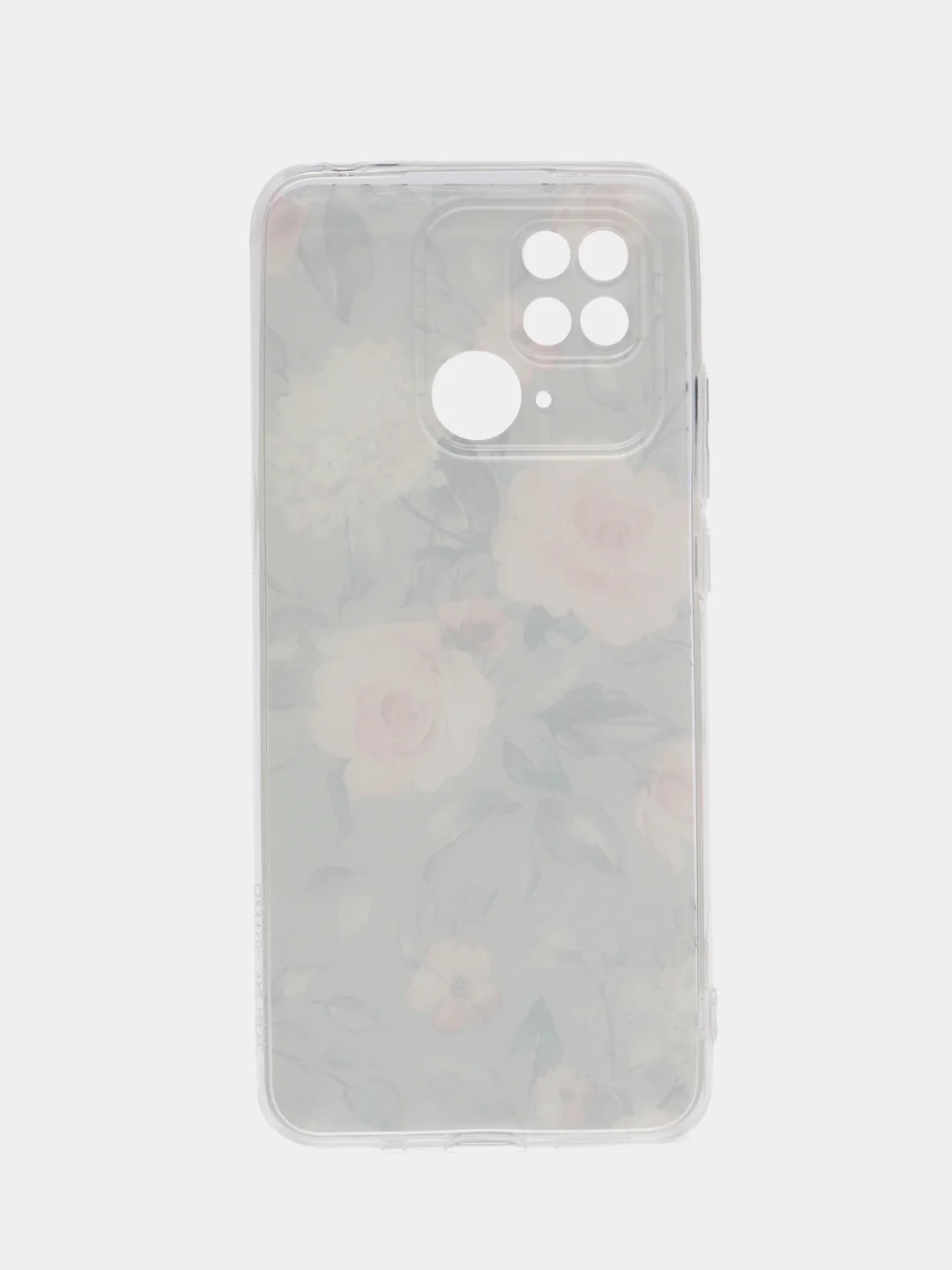 Кораллово-розовый чехол на Xiaomi Redmi 10C / Сяоми Редми 10С прозрачный, с рисунком, защита камеры