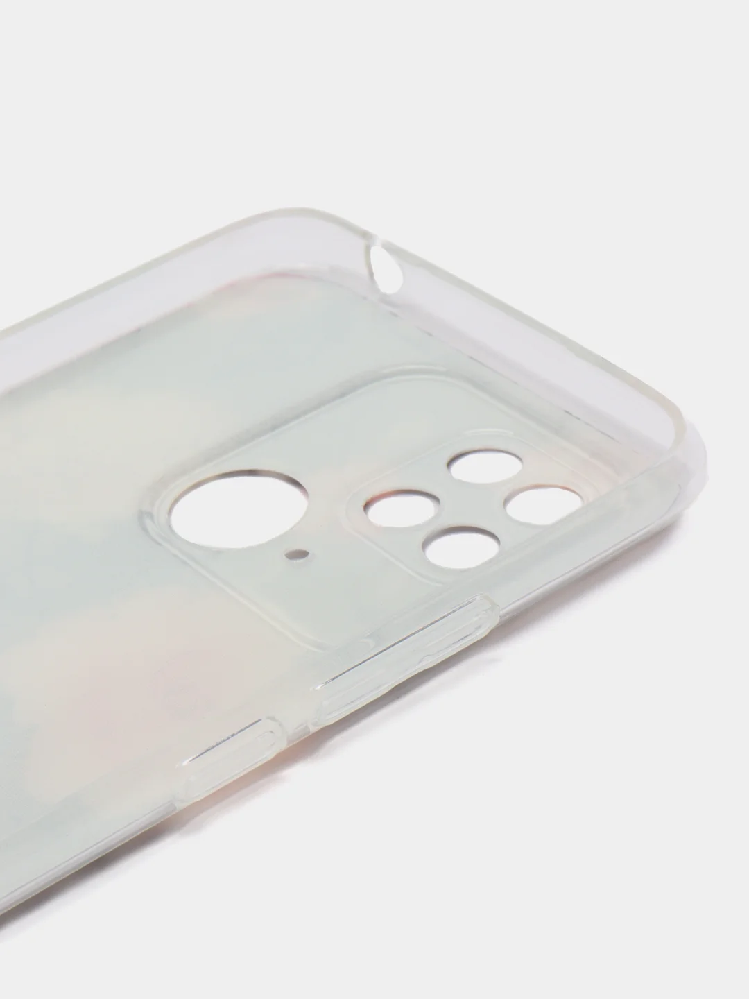 Кораллово-розовый чехол на Xiaomi Redmi 10C / Сяоми Редми 10С прозрачный, с рисунком, защита камеры