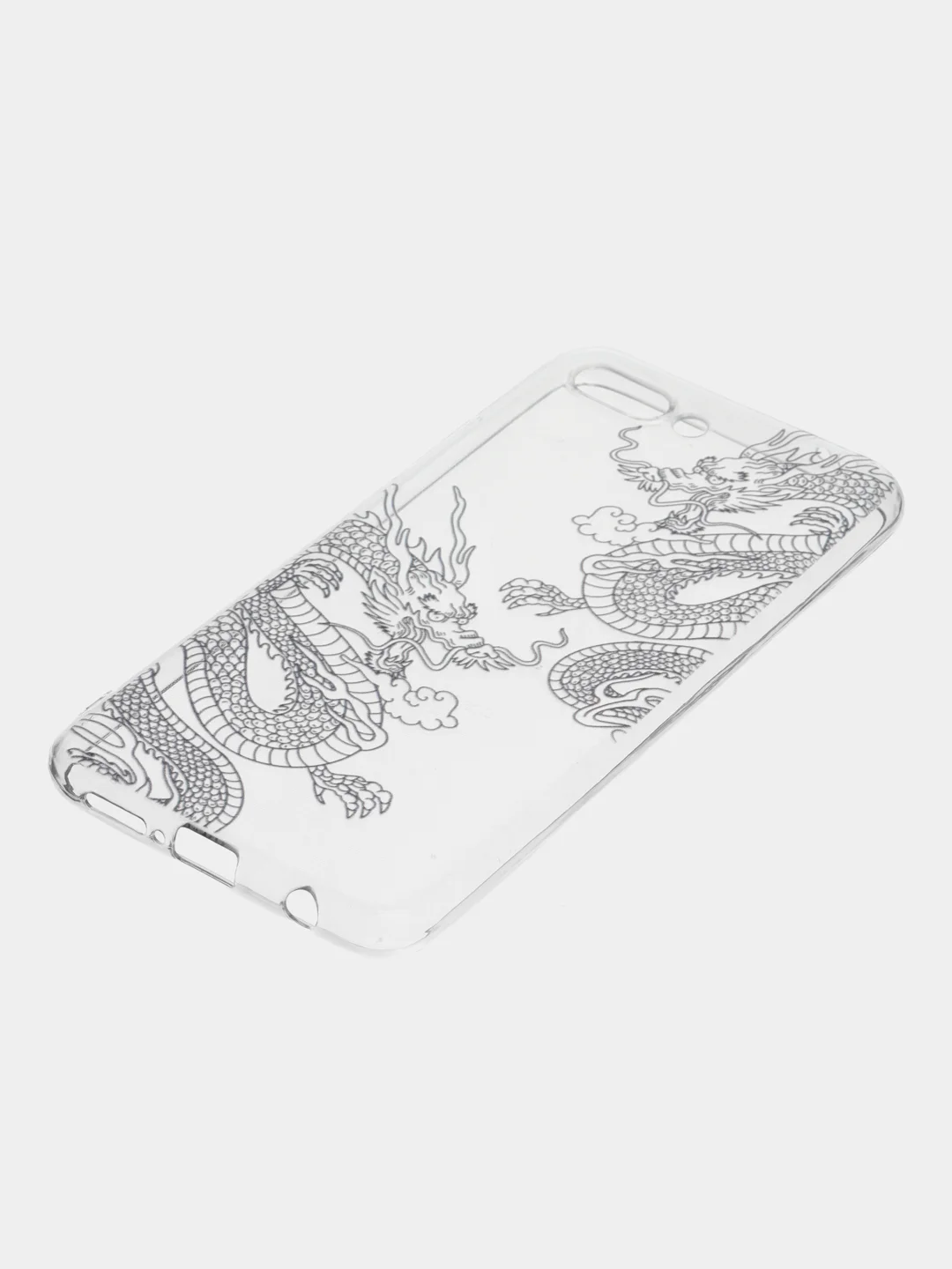 Пудровый силиконовый чехол на Honor 10 / Хонор 10 прозрачный, с рисунком, защита камеры