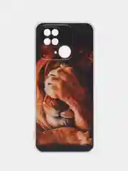 Светло-бежевый чехол на Xiaomi Redmi 10C / Сяоми Редми 10С прозрачный, с рисунком, защита камеры