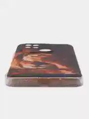 Светло-бежевый чехол на Xiaomi Redmi 10C / Сяоми Редми 10С прозрачный, с рисунком, защита камеры