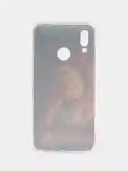 Светло-бежевый чехол на Honor 10 Lite/Huawei P Smart 2019 / Хонор 10 Лайт прозрачный, с рисунком
