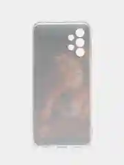 Светло-бежевый силиконовый чехол на Samsung Galaxy A13 4G / Самсунг А13 4G прозрачный, с рисунком