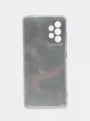Коричневый силиконовый чехол на Samsung Galaxy A52/A52s / Самсунг А52/A52s прозрачный, с рисунком