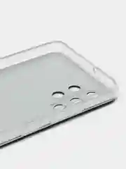 Приглушённый хаки силиконовый чехол на Samsung Galaxy A32 / Самсунг А32 прозрачный с рисунком, защита камеры