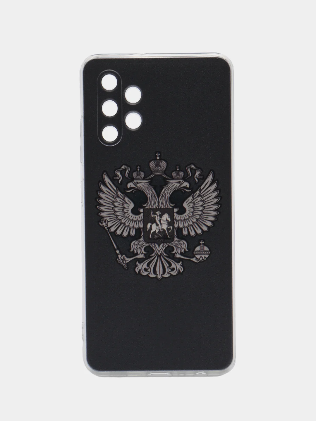 Приглушённый хаки силиконовый чехол на Samsung Galaxy A32 / Самсунг А32 прозрачный с рисунком, защита камеры
