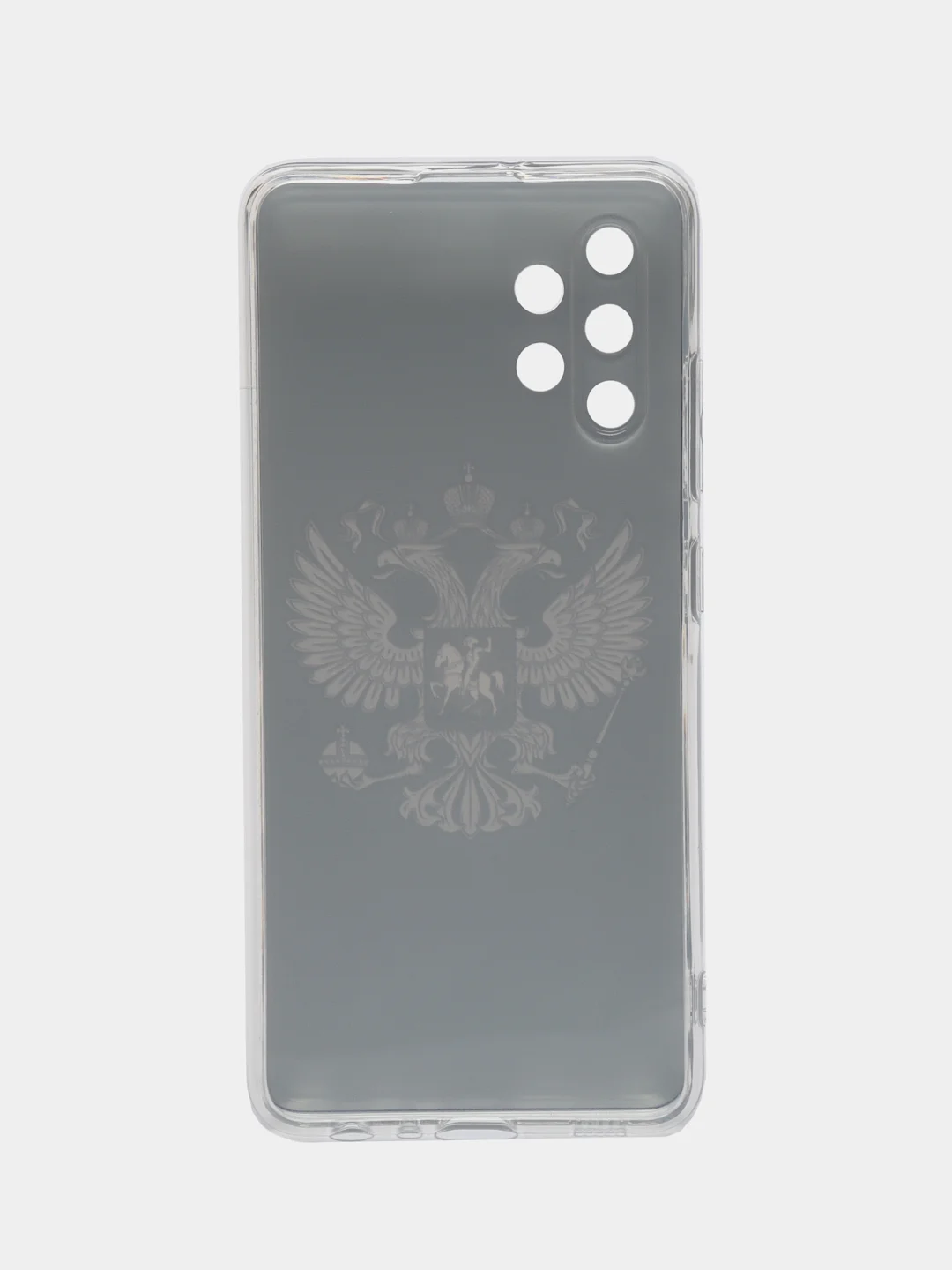 Приглушённый хаки силиконовый чехол на Samsung Galaxy A32 / Самсунг А32 прозрачный с рисунком, защита камеры