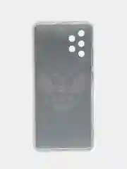 Приглушённый хаки силиконовый чехол на Samsung Galaxy A32 / Самсунг А32 прозрачный с рисунком, защита камеры