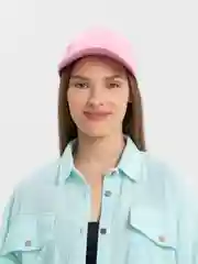 Розовый бейсболка женская, с надписью