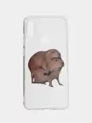 Бежевый силиконовый чехол на Honor 8A/8A Pro/Huawei Y6 2019/Y6s / Хонор 8А прозрачный, с рисунком