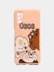 Пудровый накладка для Xiaomi Poco M3 Pro/Note 10T, силиконовая soft touch, с рисунком