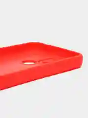 Красный силиконовый чехол на на Infinix Smart 6 (Инфиникс Смарт 6), матовый, с защитой камеры