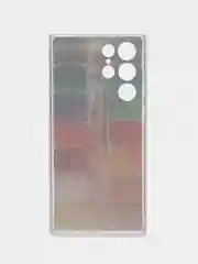 Бордовый чехол на Samsung Galaxy S22 Ultra / Самсунг S22 Ultra прозрачный с рисунком, защита камеры