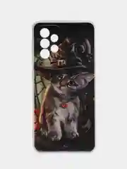 Медный силиконовый чехол на Samsung Galaxy A52/A52s / Самсунг А52/A52s прозрачный, с рисунком