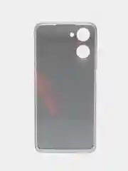 Красный силиконовый чехол на Realme 10 4G / Реалми 10 4G прозрачный, с рисунком, защита камеры