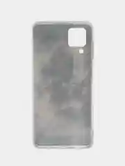 Песочный хаки чехол на Samsung Galaxy A12/M12 / Самсунг А12/М12 прозрачный, с рисунком, защита камеры