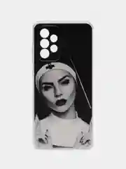 Бронзовый силиконовый чехол на Samsung Galaxy A52/A52s / Самсунг А52/A52s прозрачный, с рисунком