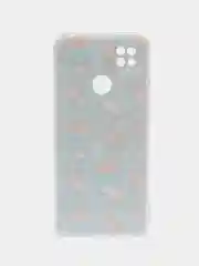 Светло-оранжевый силиконовый чехол на Xiaomi Redmi 9C / Сяоми Редми 9С прозрачный с рисунком, защита камеры