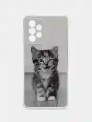 Молочный силиконовый чехол на Samsung Galaxy A52/A52s / Самсунг А52/A52s прозрачный, с рисунком