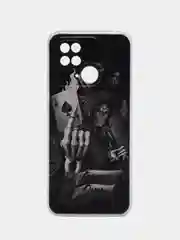 Оливковый чехол на Xiaomi Redmi 10C / Сяоми Редми 10С прозрачный, с рисунком, защита камеры