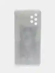 Молочный силиконовый чехол на Samsung Galaxy A32 / Самсунг А32 прозрачный с рисунком, защита камеры