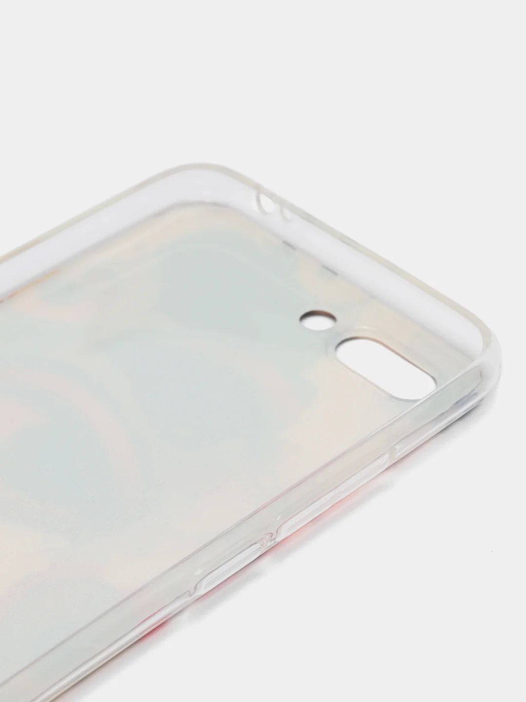 Кремовый силиконовый чехол на Honor 10 / Хонор 10 прозрачный, с рисунком, защита камеры