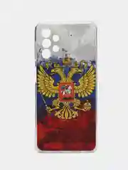 Синий силиконовый чехол на Samsung Galaxy A13 4G / Самсунг А13 4G прозрачный, с рисунком