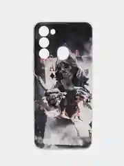 Песочный хаки чехол на Tecno Spark Go 2022/8C/9 / Текно Спарк Гоу 2022/8С/9 прозрачный, с рисунком