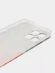 Бордовый силиконовый чехол на Honor X8 / Хонор Х8 прозрачный, с рисунком, защита камеры