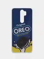 Голубой чехол Xiaomi Redmi Note 11 4G , Note 8 Pro , Note 9 силиконовый с рисунком