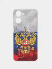 Синий силиконовый чехол на Realme 10 4G / Реалми 10 4G прозрачный, с рисунком, защита камеры