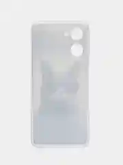 Синий меланж силиконовый чехол на Realme 10 4G / Реалми 10 4G прозрачный, с рисунком, защита камеры
