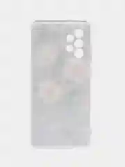 Кораллово-розовый силиконовый чехол на Samsung Galaxy A52/A52s / Самсунг А52/A52s прозрачный, с рисунком