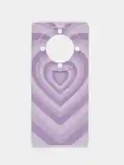 Лавандовый силиконовый чехол на Honor X9A / Хонор X9A прозрачный, с рисунком, защита камеры