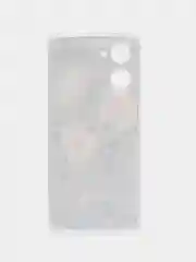Кораллово-розовый силиконовый чехол на Realme 10 4G / Реалми 10 4G прозрачный, с рисунком, защита камеры