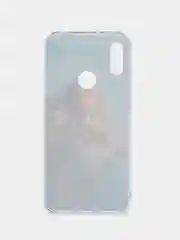 Светло-коричневый силиконовый чехол на Honor 8A/8A Pro/Huawei Y6 2019/Y6s / Хонор 8А прозрачный, с рисунком