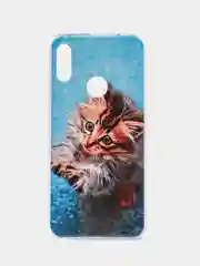 Светло-коричневый силиконовый чехол на Honor 8A/8A Pro/Huawei Y6 2019/Y6s / Хонор 8А прозрачный, с рисунком