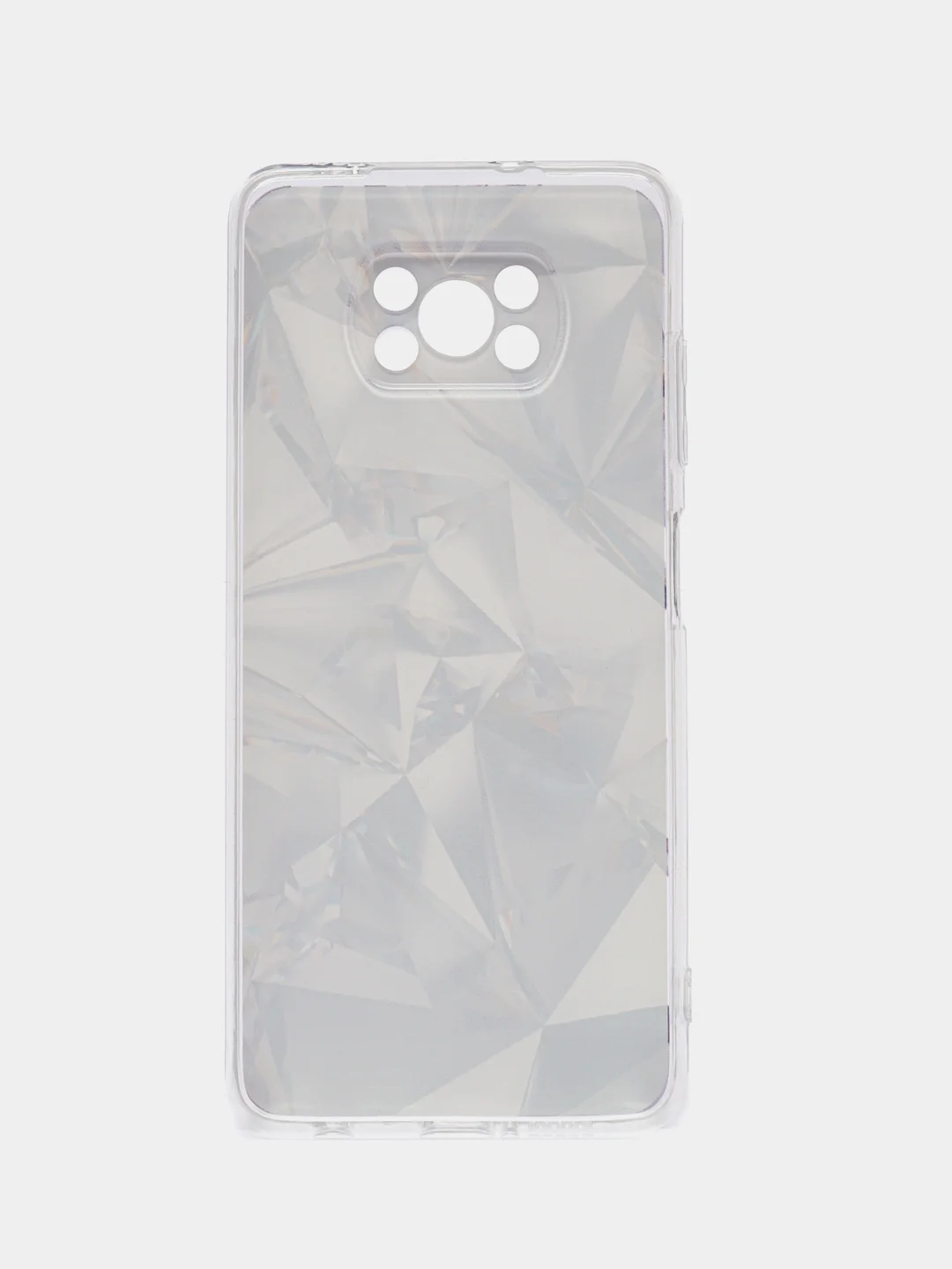 Серый металлик силиконовый чехол на Xiaomi Poco X3/X3 Pro / Сяоми Poco X3/Х3 Про прозрачный, с рисунком