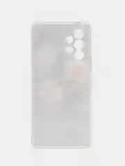 Кораллово-розовый чехол на Samsung Galaxy A53 5G / Галакси А53 5G прозрачный, с рисунком, защита камеры