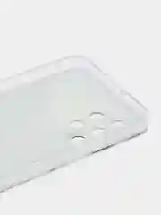 Синий меланж силиконовый чехол на Samsung Galaxy A32 / Самсунг А32 прозрачный с рисунком, защита камеры