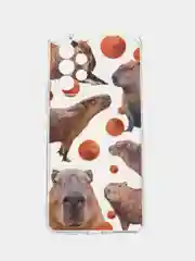Терракотовый чехол на Samsung Galaxy A53 5G / Галакси А53 5G прозрачный, с рисунком, защита камеры