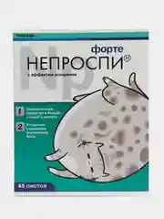 Голубой тетрадь в клетку "Уставшие котики", 48 листов