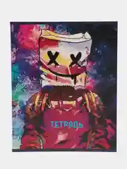 Белый тетрадь в клетку "Маска", 48 листов