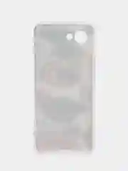 Кремовый силиконовый чехол на Realme C30 / Реалми С30 прозрачный, с рисунком, защита камеры