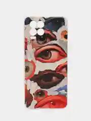 Кремовый силиконовый чехол на Oppo Realme 8/8 Pro / Оппо Реалми 8/8 Про прозрачный, с рисунком