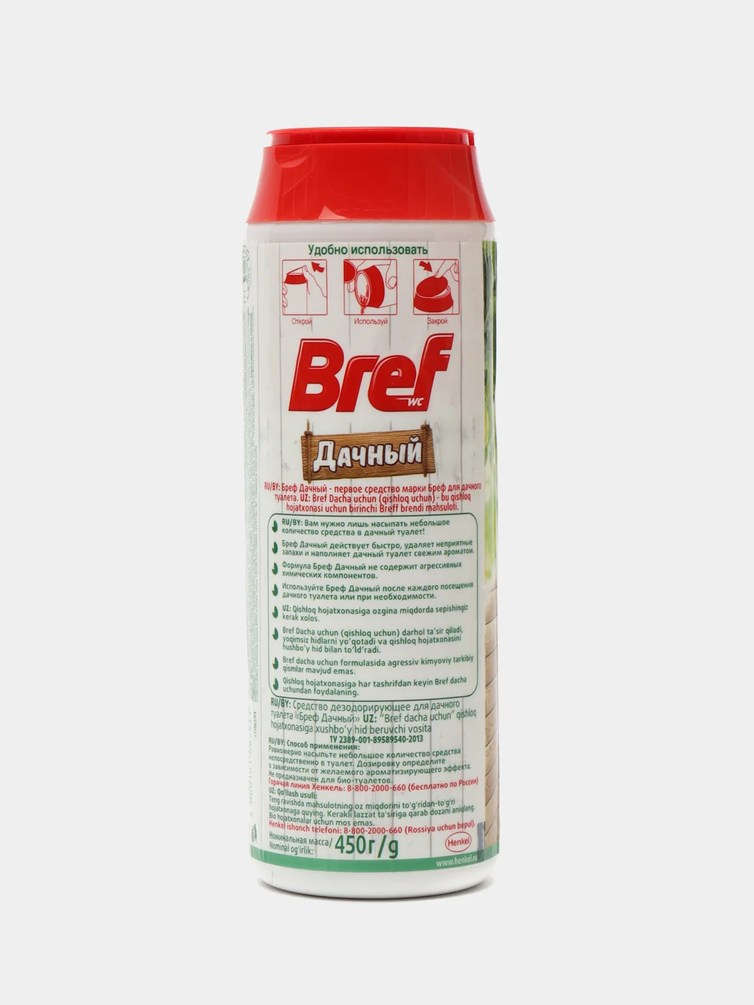 Средство дезодорирующее для туалета Bref "Дачный", 450 г