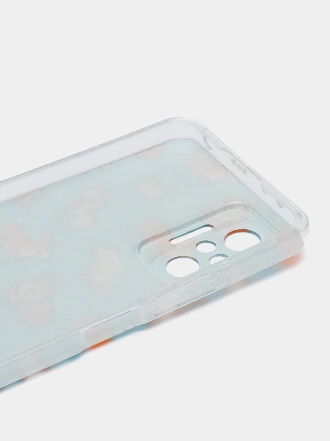 Светло-оранжевый чехол на Xiaomi Redmi Note 10 Pro / Сяоми Редми Нот 10 Про прозрачный, с рисунком