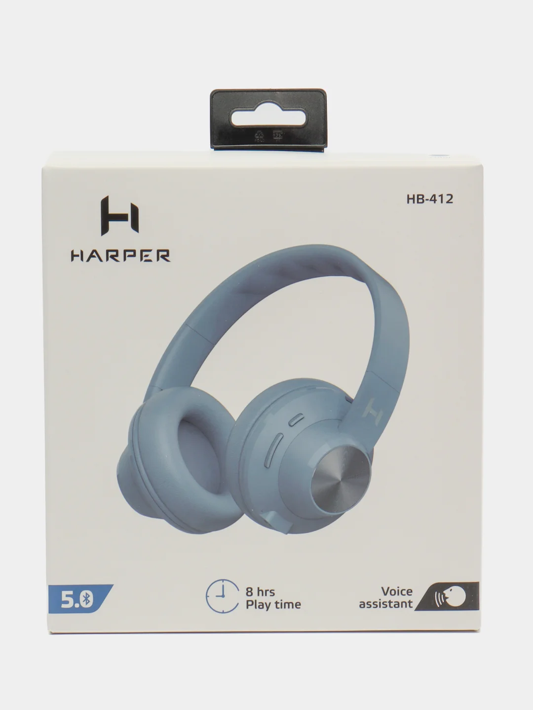 Голубой беспроводные наушники Harper HB-412, с поддержкой Bluetooth 5.0 и проводного подключения